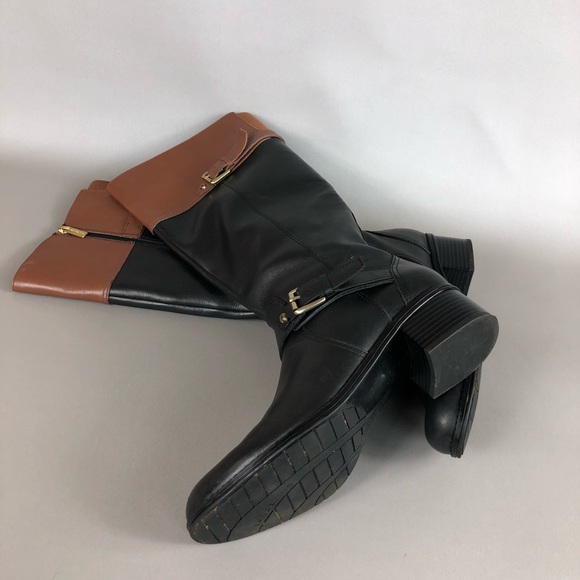 Bandolino Coppa Leather Knee High Riding Boots Size 8 - Picture 6 of 13